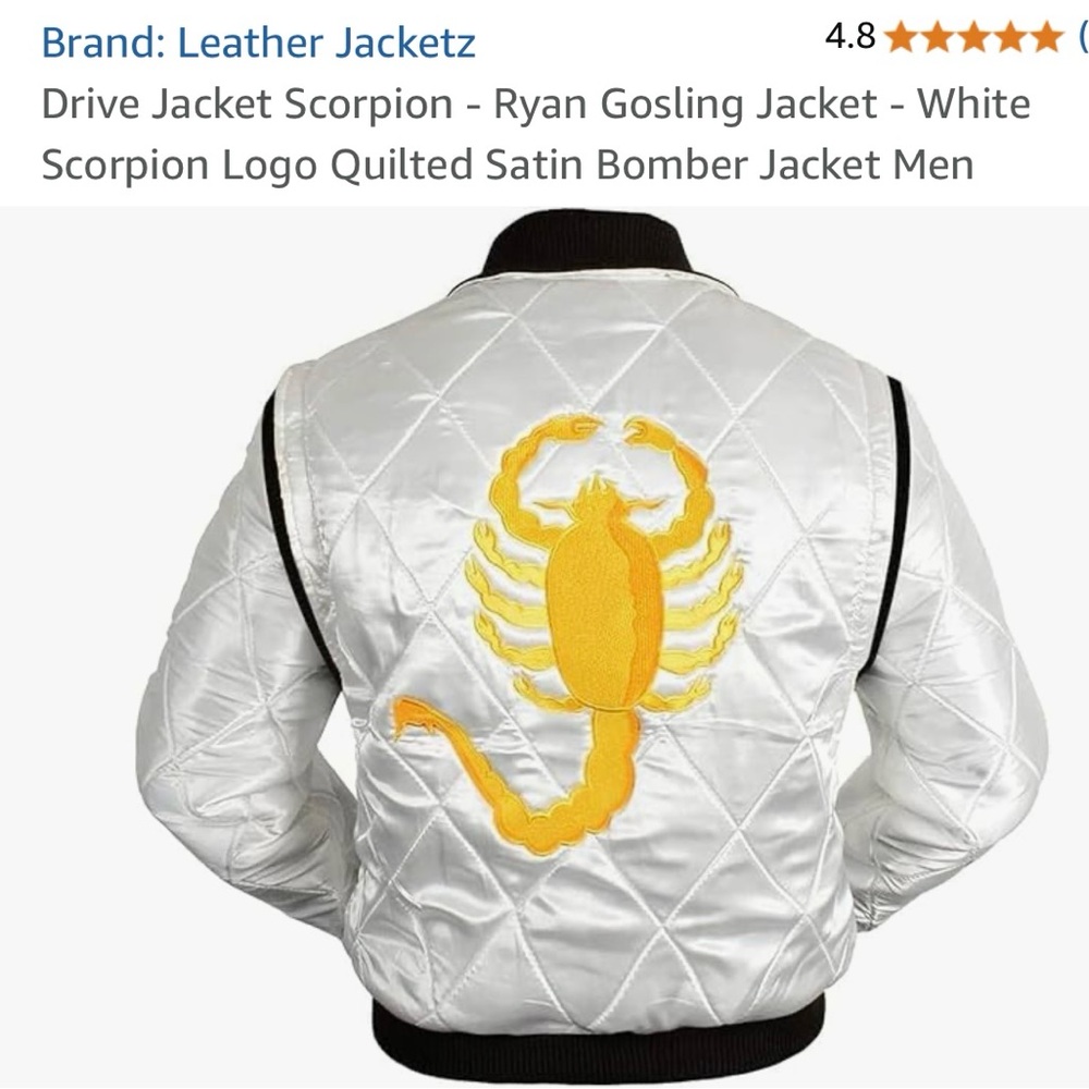 White Scorpion Bomber Jacket